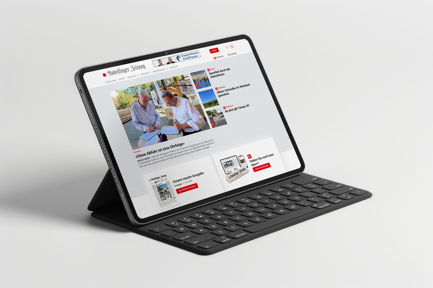 Frischer Wind für die Andelfinger Zeitung: Relaunch der Website